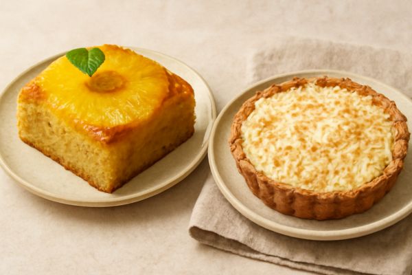Pineapple Cake and Coconut Tart
